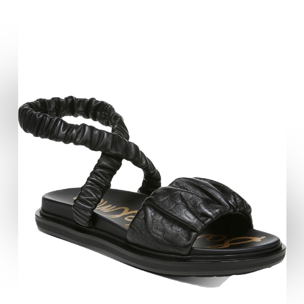 Sam Edelman Womens Velma Leather Slip on Strappy Flat Sandals Shoes 10